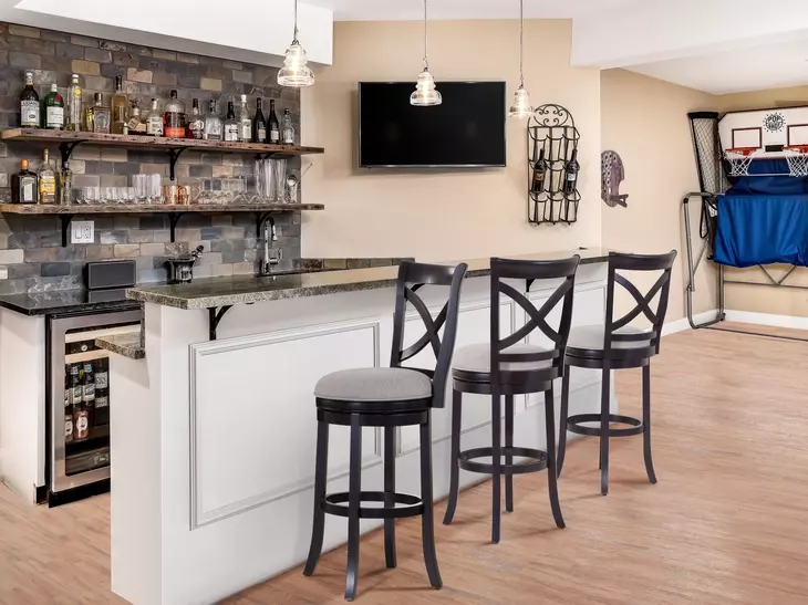 Booker Gray Upholstered Swivel Bar Stool With Black Frame