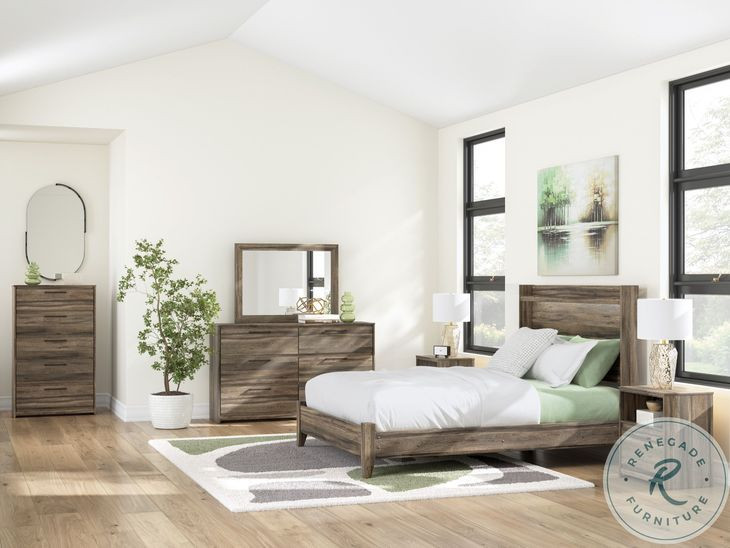 Jusika Brown Panel Bedroom Set