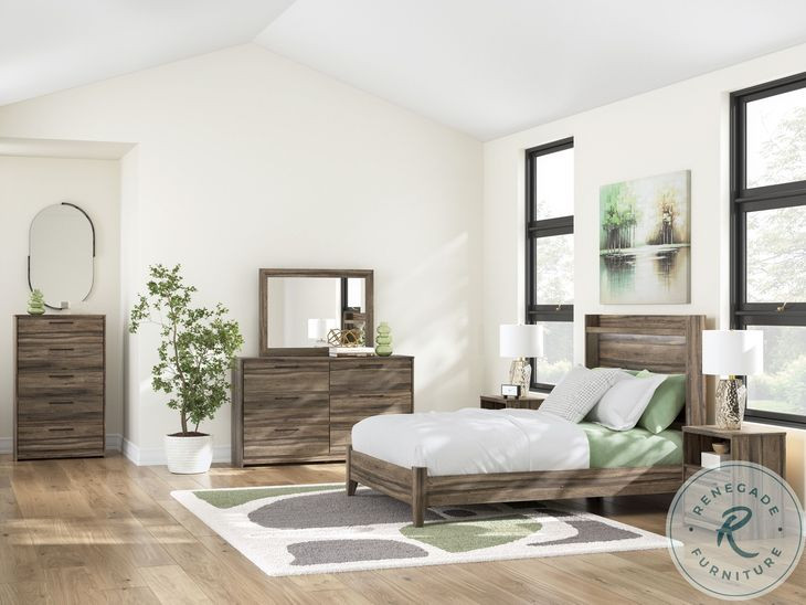 Jusika Brown Youth Panel Bedroom Set