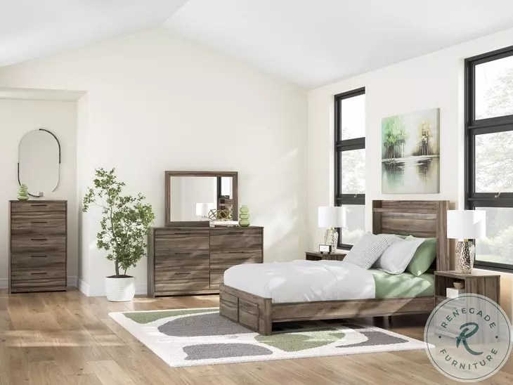 Jusika Brown Youth Panel Storage Bedroom Set