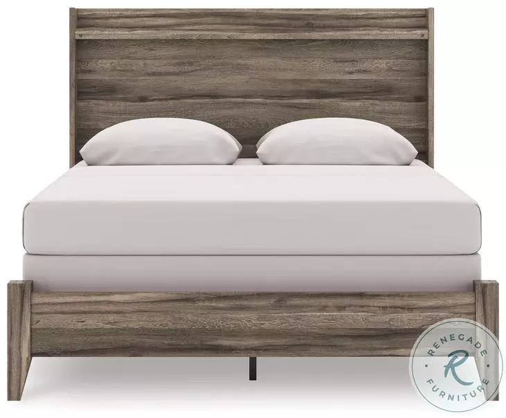 Jusika Brown Queen Panel Bed