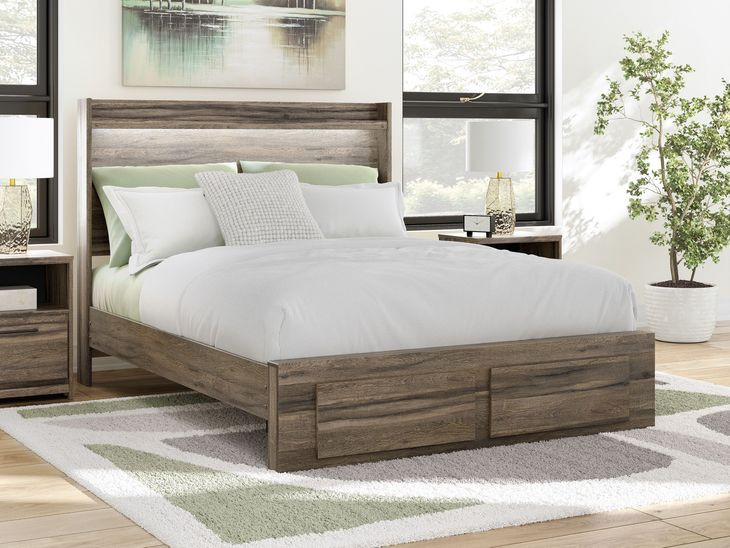 Jusika Weathered Brown Queen Panel Headboard