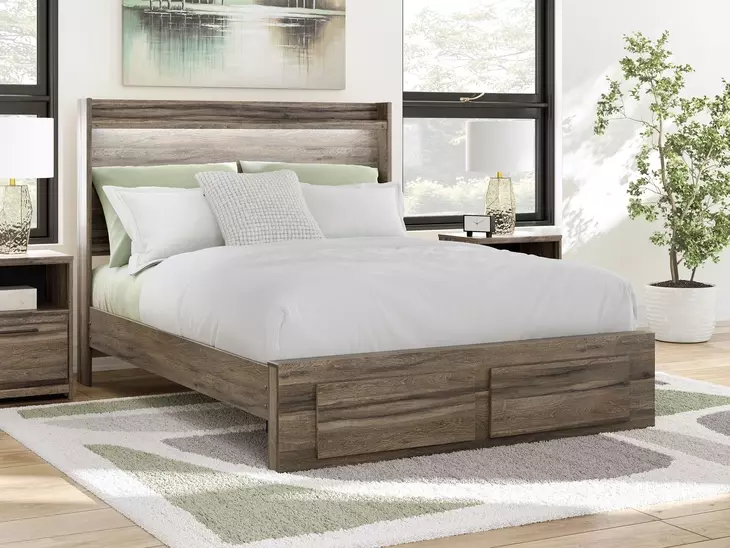 Baystorm Weathered Brown Queen Panel Headboard