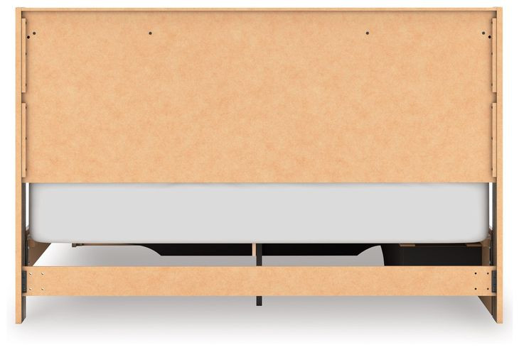 Jusika Brown King Storage Panel Bed with LED