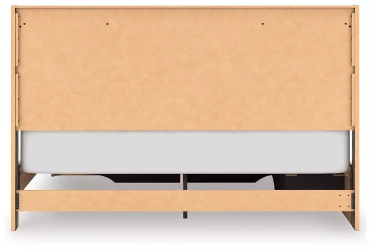 Baystorm Brown King Storage Panel Bed with LED