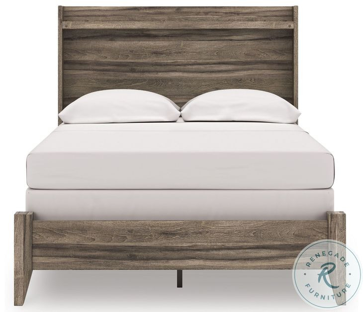 Jusika Brown Full Panel Bed