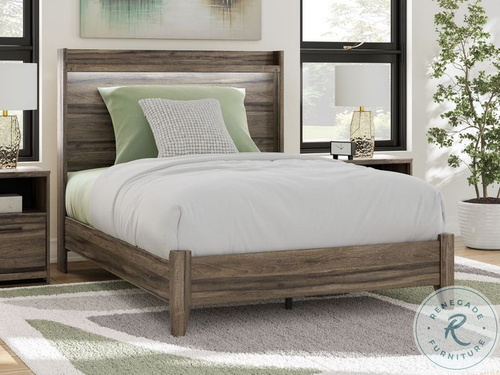 Jusika Brown Full Panel Bed