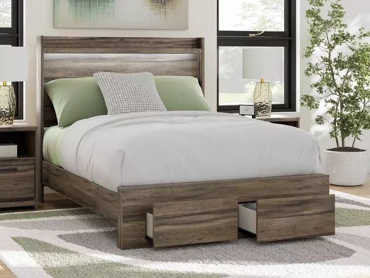 Baystorm Weathered Brown Full Panel Headboard