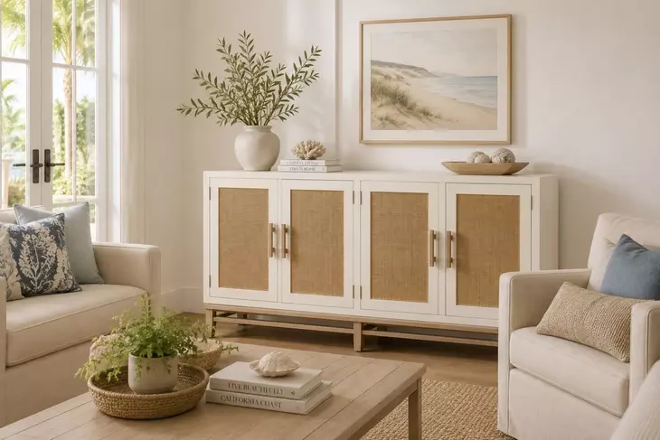 Hearthwood White 4 Door Credenza