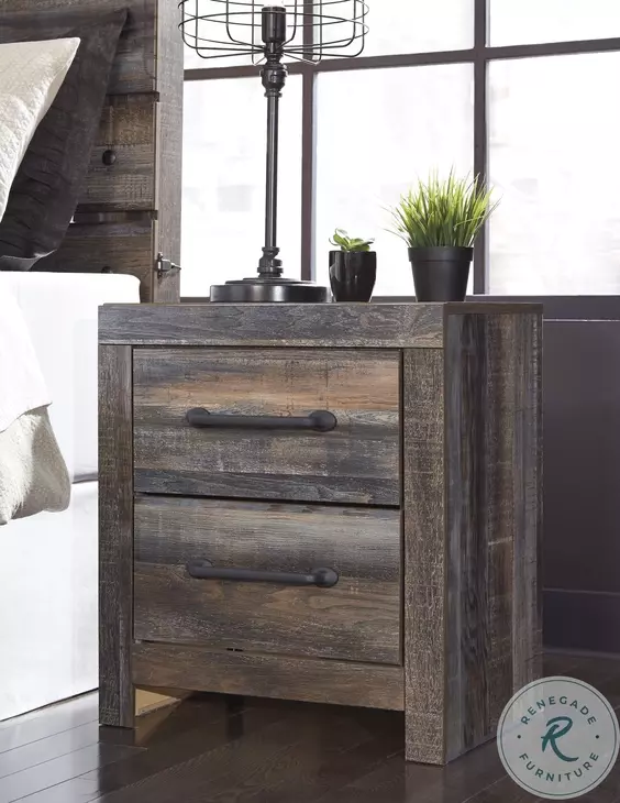 Drystan 2 Drawer Nightstand with USB Charging Ports