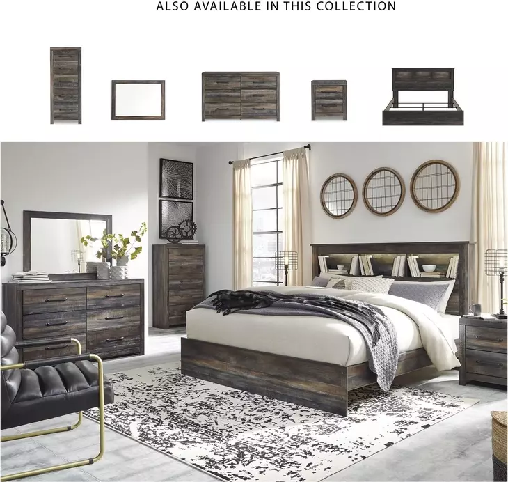 Drystan King Bookcase Bed