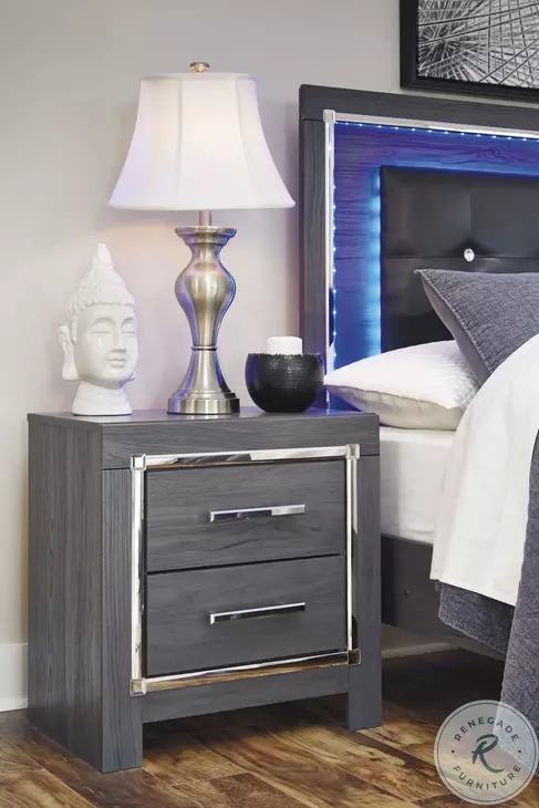 Lodanna Gray Two Drawer Nightstand