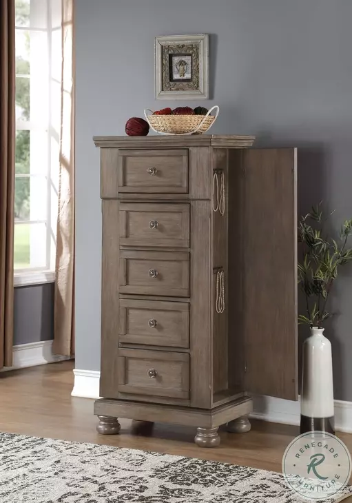 Allegra Pewter Swivel Chest