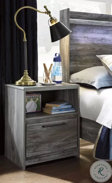 Baystorm Gray 1 Drawer Nightstand