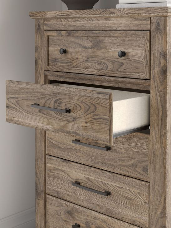 Stanziford Brown 5 Drawer Chest