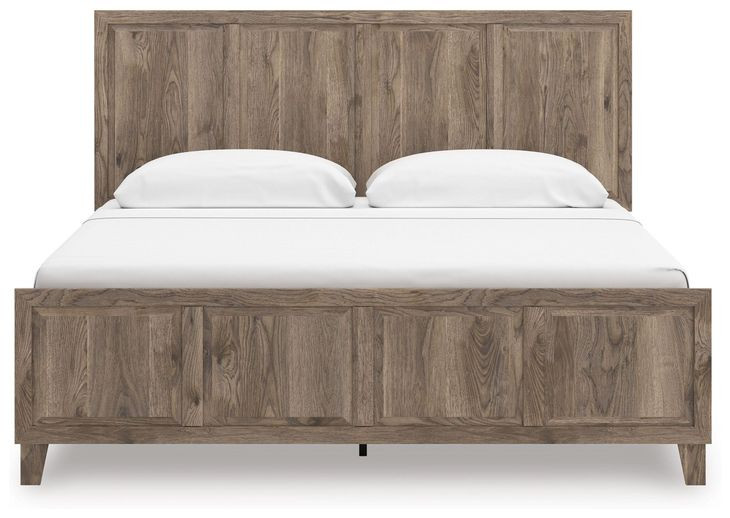 Stanziford Brown King Panel Bed