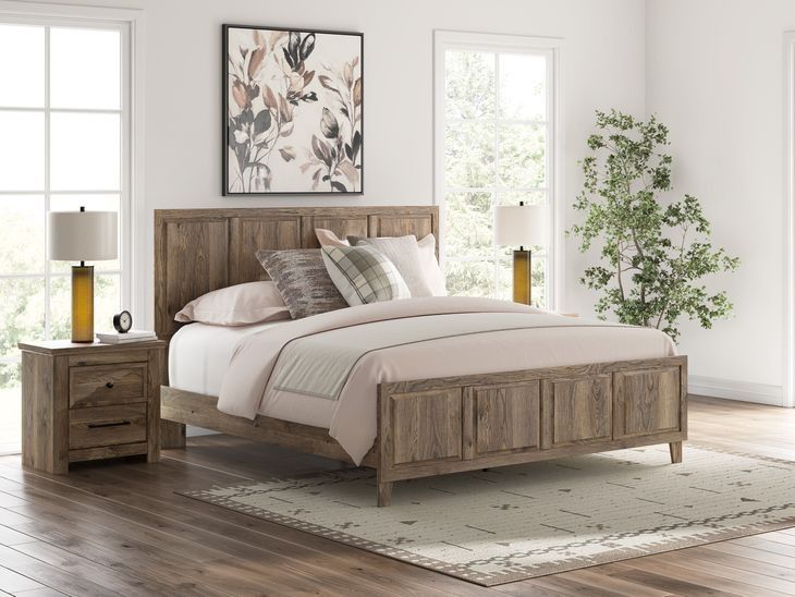 Stanziford Brown King Panel Bed