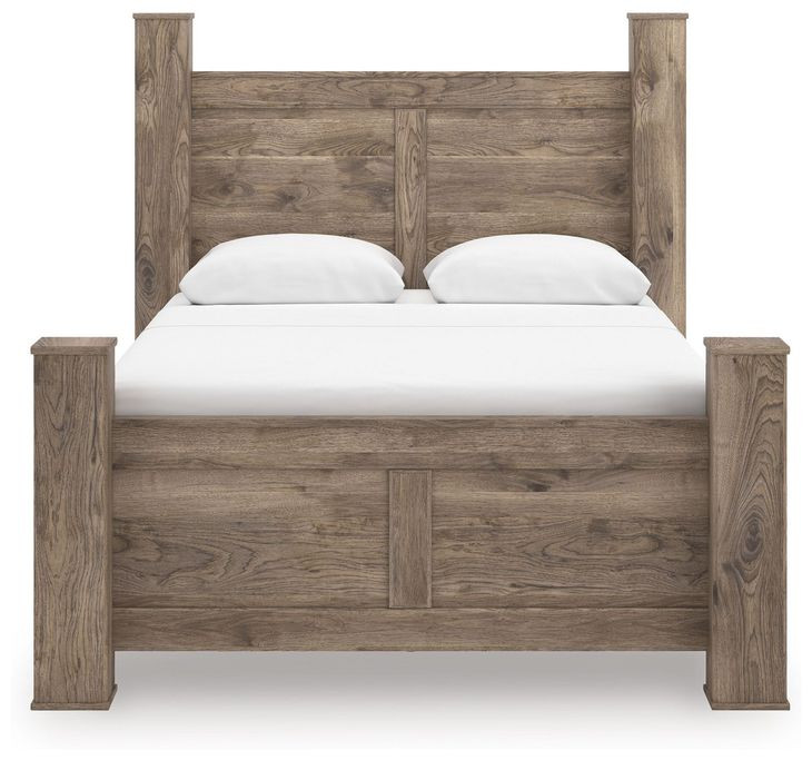 Stanziford Brown Queen Poster Bed