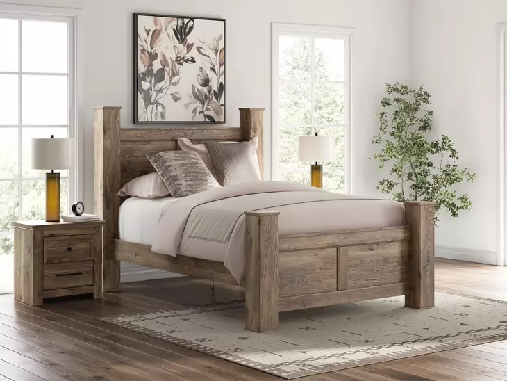 Keithland Brown Queen Poster Bed