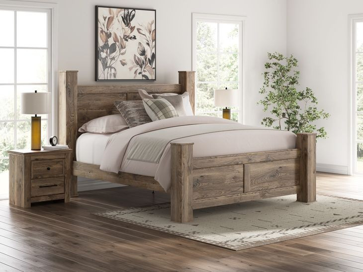 Stanziford Brown King Poster Bed