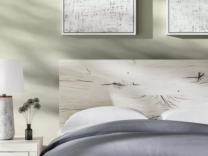 Lawroy Rustic White Queen Panel Headboard