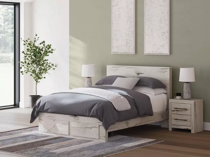 Lawroy Rustic White Queen Panel Headboard