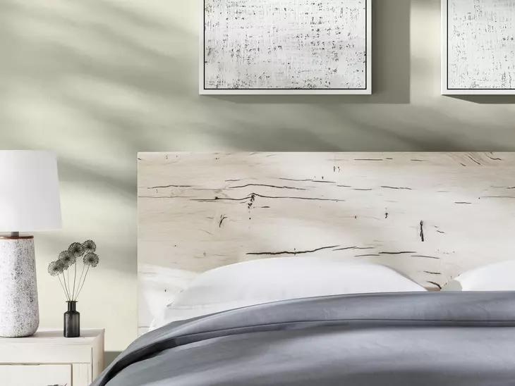 Lawroy Rustic White King Panel Headboard