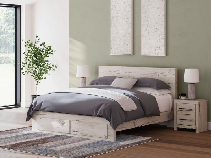 Lawroy Rustic White King Panel Headboard