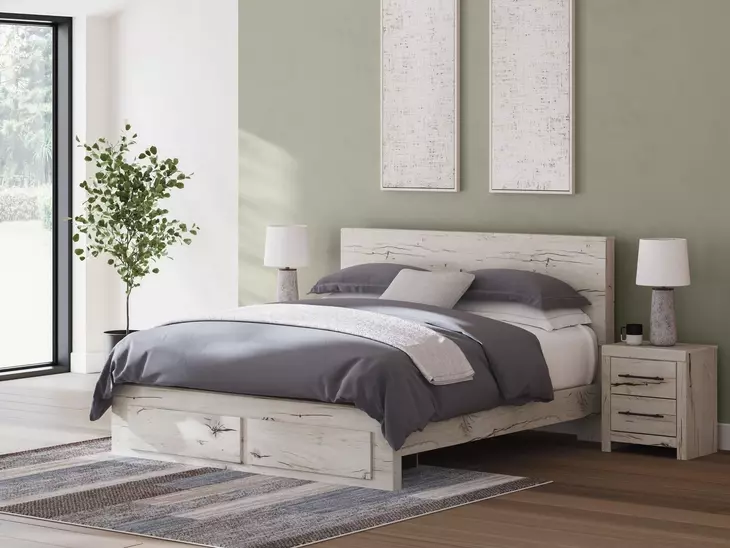 Lawroy Rustic White King Panel Headboard