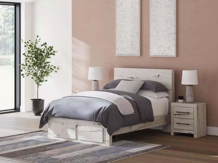 Lawroy Rustic White Full Panel Headboard
