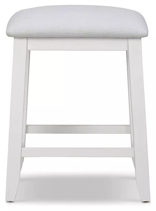 Islamorada Dapple Gray Performance Fabric Upholstered Backless Counter Height Stool