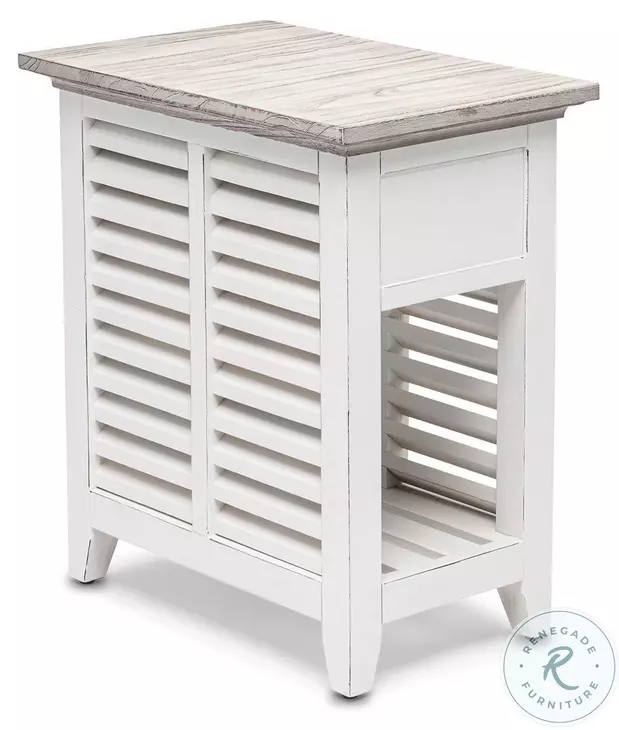 Island Haven Dapple Grey and Blanc Rectangular Ocassional Table Set