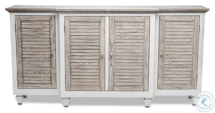 Island Haven Dapple Grey 4 Door Credenza