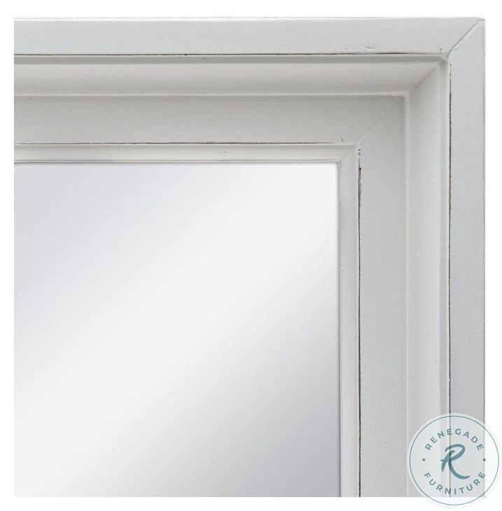 Island Haven White Rectangular Dresser Mirror