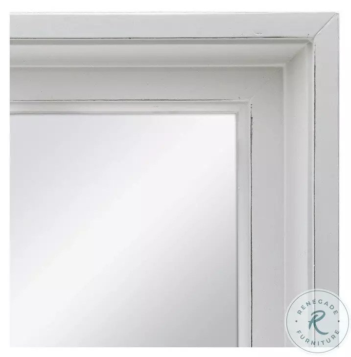 Island Haven White Rectangular Dresser Mirror