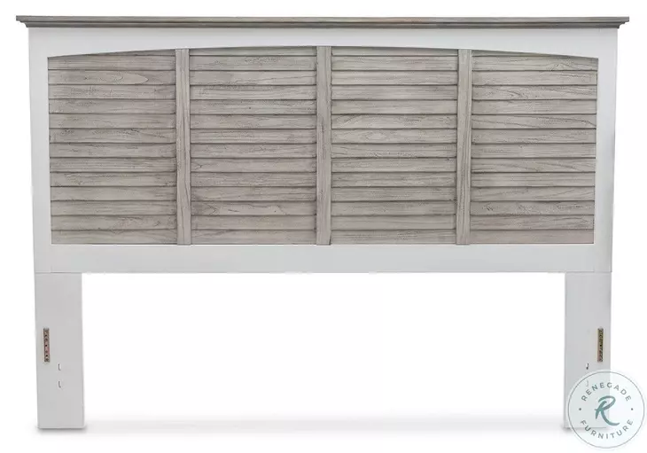 Island Haven Dapple Grey and Blanc King Headboard