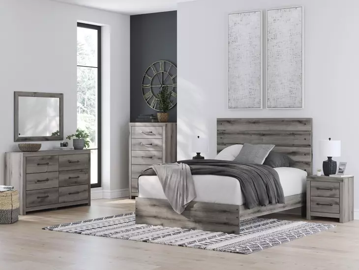 Urbanoore Brown Gray Queen Storage Panel Bed