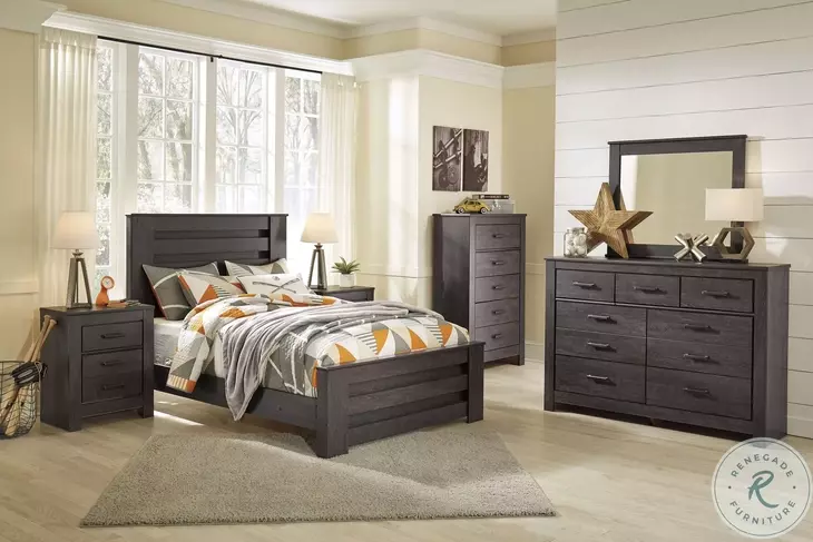 Brinxton Charcoal Gray Youth Panel Bedroom Set