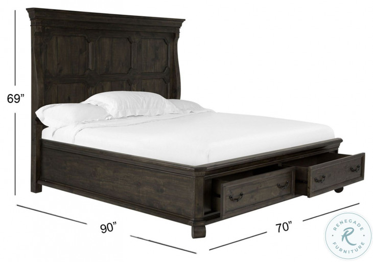 Bellamy Peppercorn Queen Panel Storage Bed from Magnussen Home Coleman Furniture