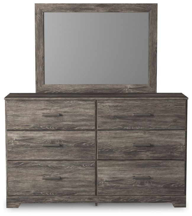 Ralinksi Gray 6 Drawer Dresser and Rectangular Mirror