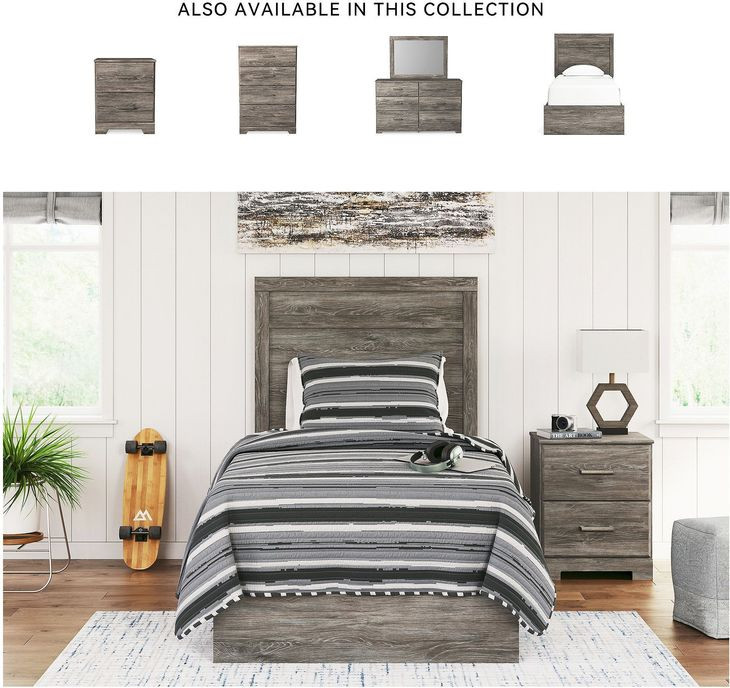 Ralinksi Gray Twin Panel Bed