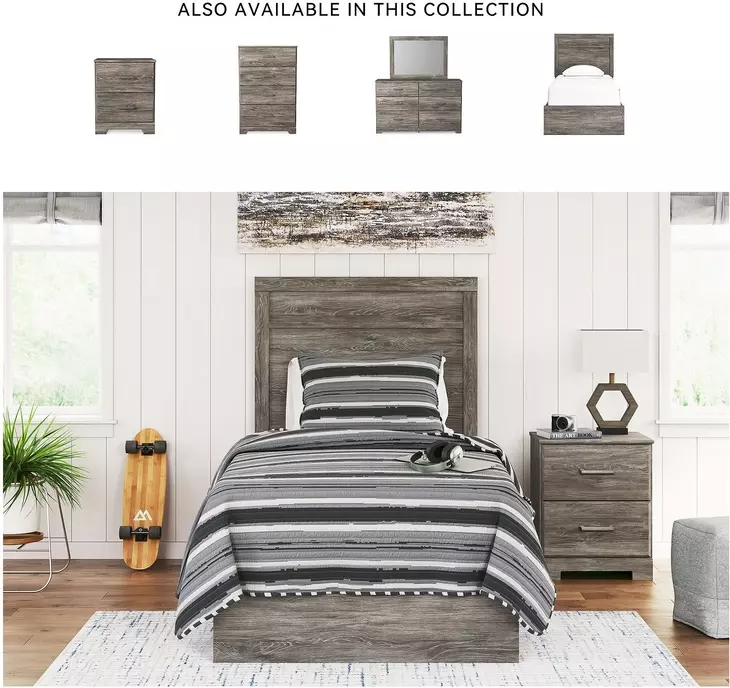 Ralinksi Gray Twin Panel Bed