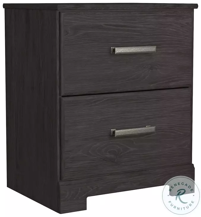Belachime Black Nightstand