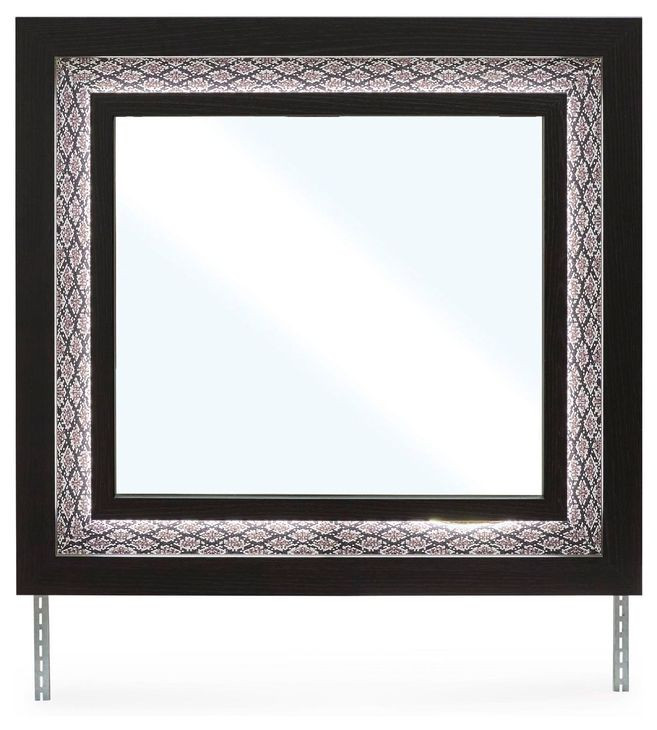 Shoralli Black Rectangular Dresser Mirror with LED