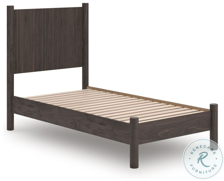 Cadmori Brown Twin Panel Platform Bed