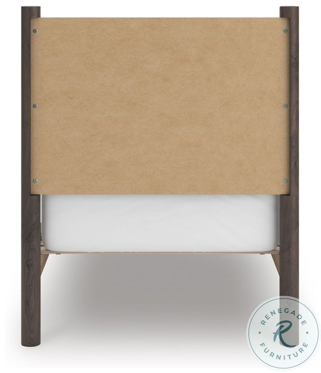 Cadmori Brown Twin Panel Platform Bed