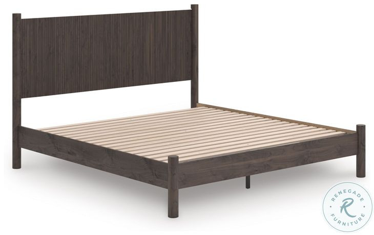 Cadmori Brown King Panel Platform Bed