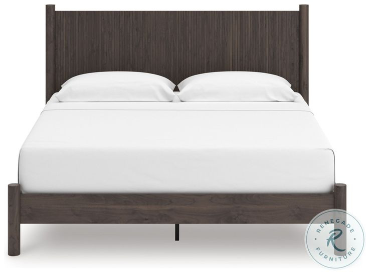 Cadmori Brown King Panel Platform Bed