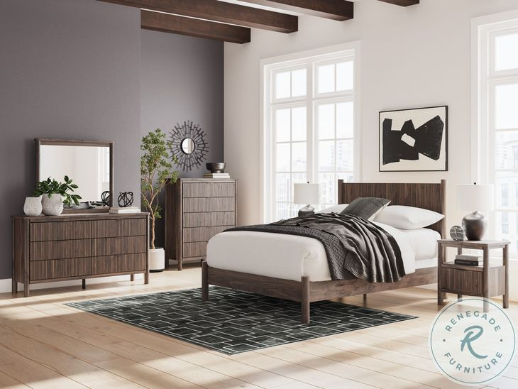 Cadmori Brown Queen Panel Bed