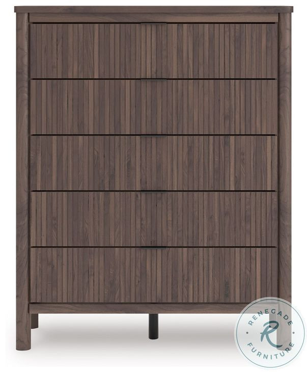 Cadmori Brown Wide 5 Drawer Chest